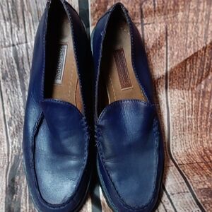 Predictions Deep Blue Leather Loafers